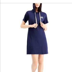 Michael Kors Women Hoodie Logo Dress Color True Navy Sizes "M" & "S"